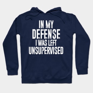 In my defense, I was left unsupervised Hoodie